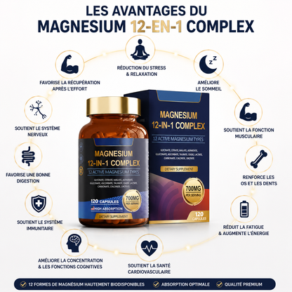 Complément alimentaire, Magnésium complexe 12 en 1